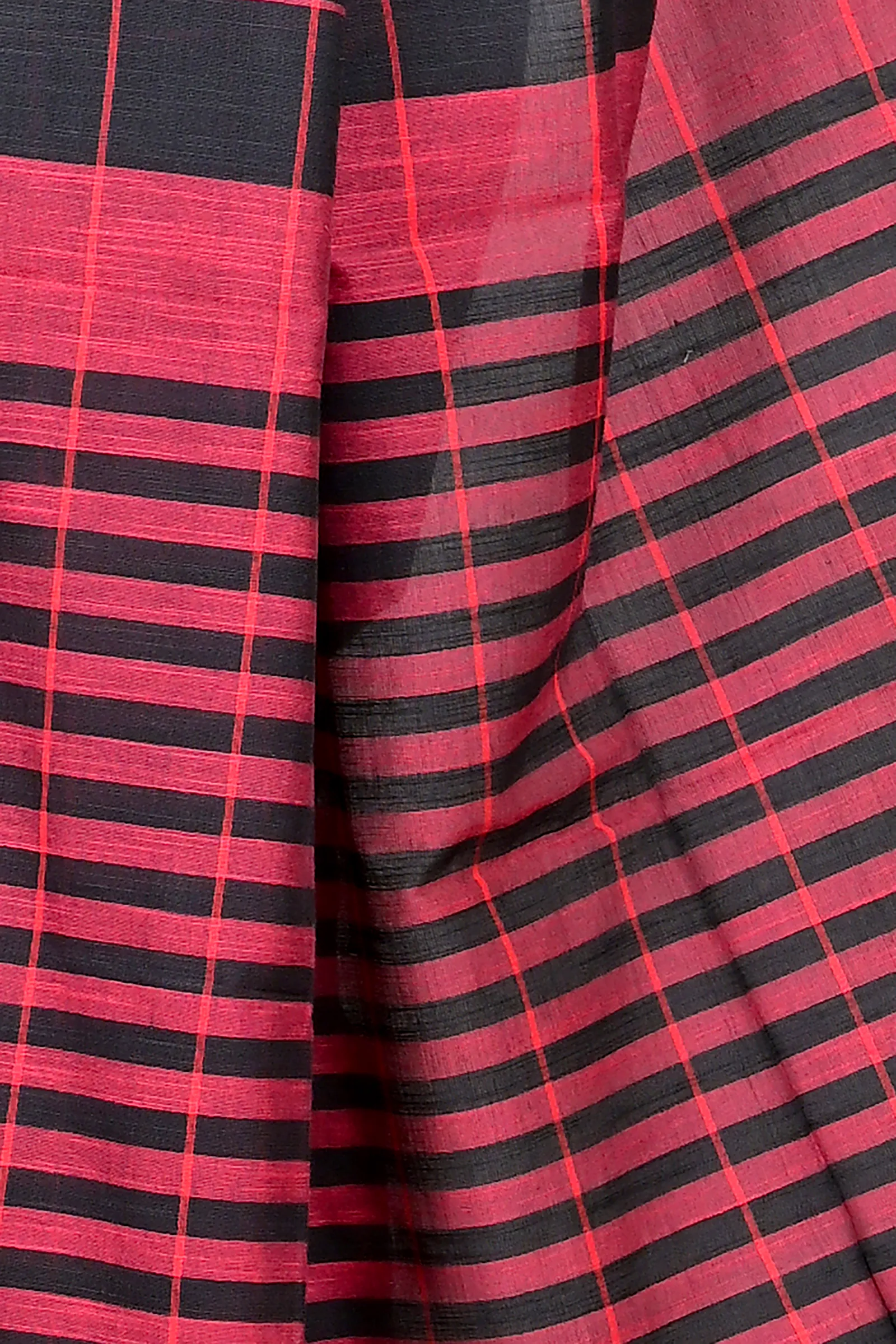 Black Cotton Blended Parodhi Hand Loom Saree (483)